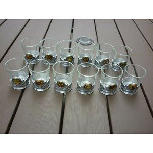 FRANKLIN MINT SPORTSMAN FISH GAME 12 PC Shot Glass